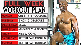 THE BEST FULL WEEK WORKOUT PLAN WITH DUMBBELLS (AT HOME)