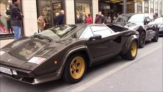 LOUD Lamborghini Countach 5000s in Dusseldorf ! Start-up and driving scenes