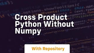 cross product python without numpy