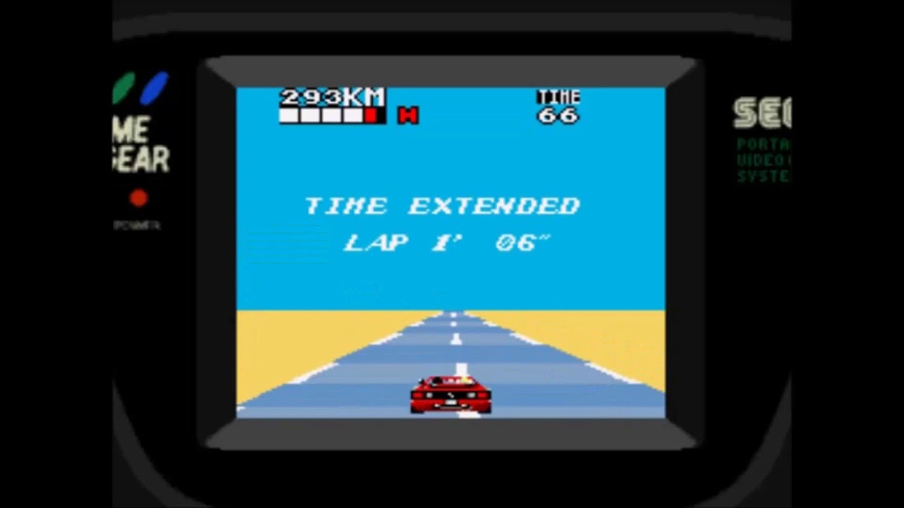 Outrun Game Play (Game Gear) YouTube