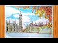 How to Draw Big Ben Step by Step Easy 🗼 Big Ben Tower London 🗼 Clock Tower Drawing