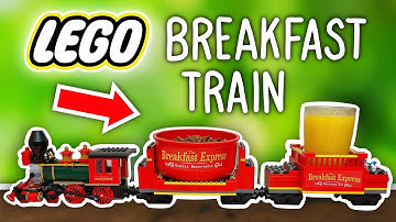 I Built a LEGO Breakfast Train! (Rube Goldberg Machine)