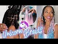 DIY Unicorn Braids + How To Get Wavy Ends 🦄 (I Got So Many Compliments!)🍭