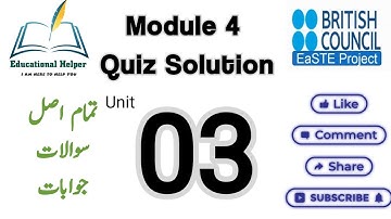 Module 4 Unit 3 Quiz Solution