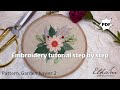 Embroidery step by step for beginners, PDF pattern: &quot; Garden flower 2 &quot; 2023