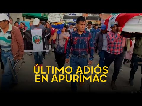 Apurímac: dan último adiós y trasladan a Andahuaylas restos de joven asesinado por la Policía