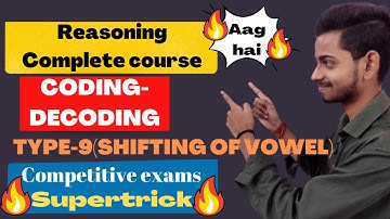 TYPE-9[SHIFTING OF VOWEL]|CODING-DECODING|REASONING IN(2022)||LEARN EASYMETHOD||FORGOVTEXAMS