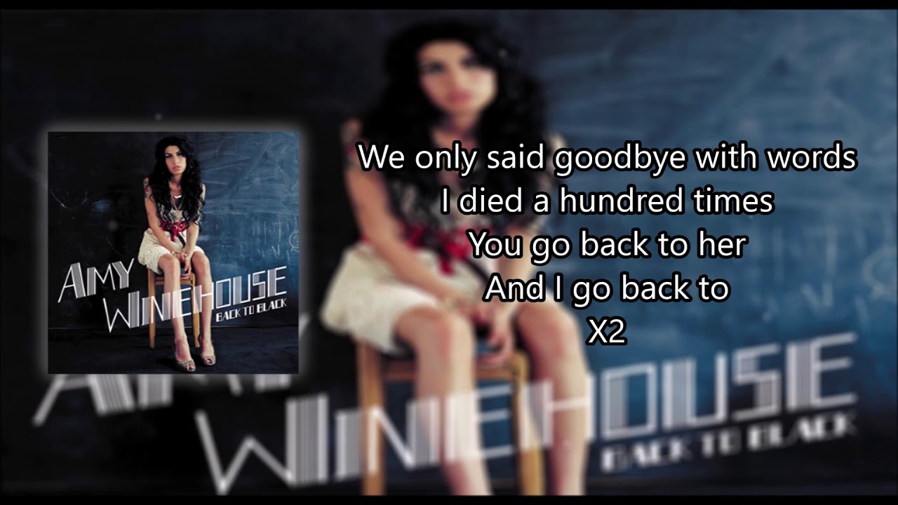 Amy Winehouse Back To Black Lyrics Deutsch