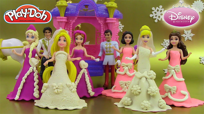 7 Poupées Princesses Disney Magiclip Vêtements Polly Pockets Séance  d'essayage 2 