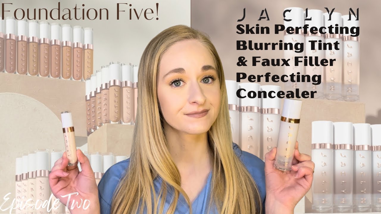 NEW! Jaclyn Cosmetics Blurring Tint & Faux Filler Concealer + 12 Hour Wear Test | Foundation Five
