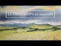 Le printemps en aquarelle - Ciel d'orage sur le Velay