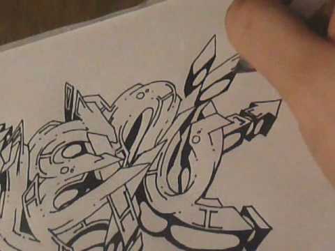 Graffiti Sketch Drawing 17 - "SPOILER" (requested) - YouTube