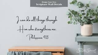 Transform Your Walls With Inspiring Scripture! | Design Your Own Bible Verse Wall Art Decals