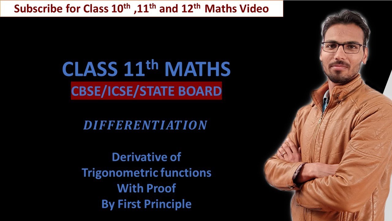 Differentiation of trigonometric function with proof by first principle ...