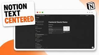 How to Center Text in Notion (Centered Writing Layout)