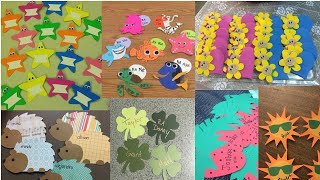 School decoration ideas/DIY Notebook name tags ideas/Pre-Class copy name tag design/Paper Art