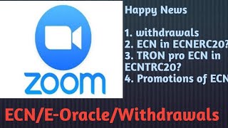 Zoom Meeting Updates in ECN/E-Oracle