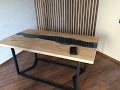 Стол-река из массива горного карагача. Live Edge River Table.