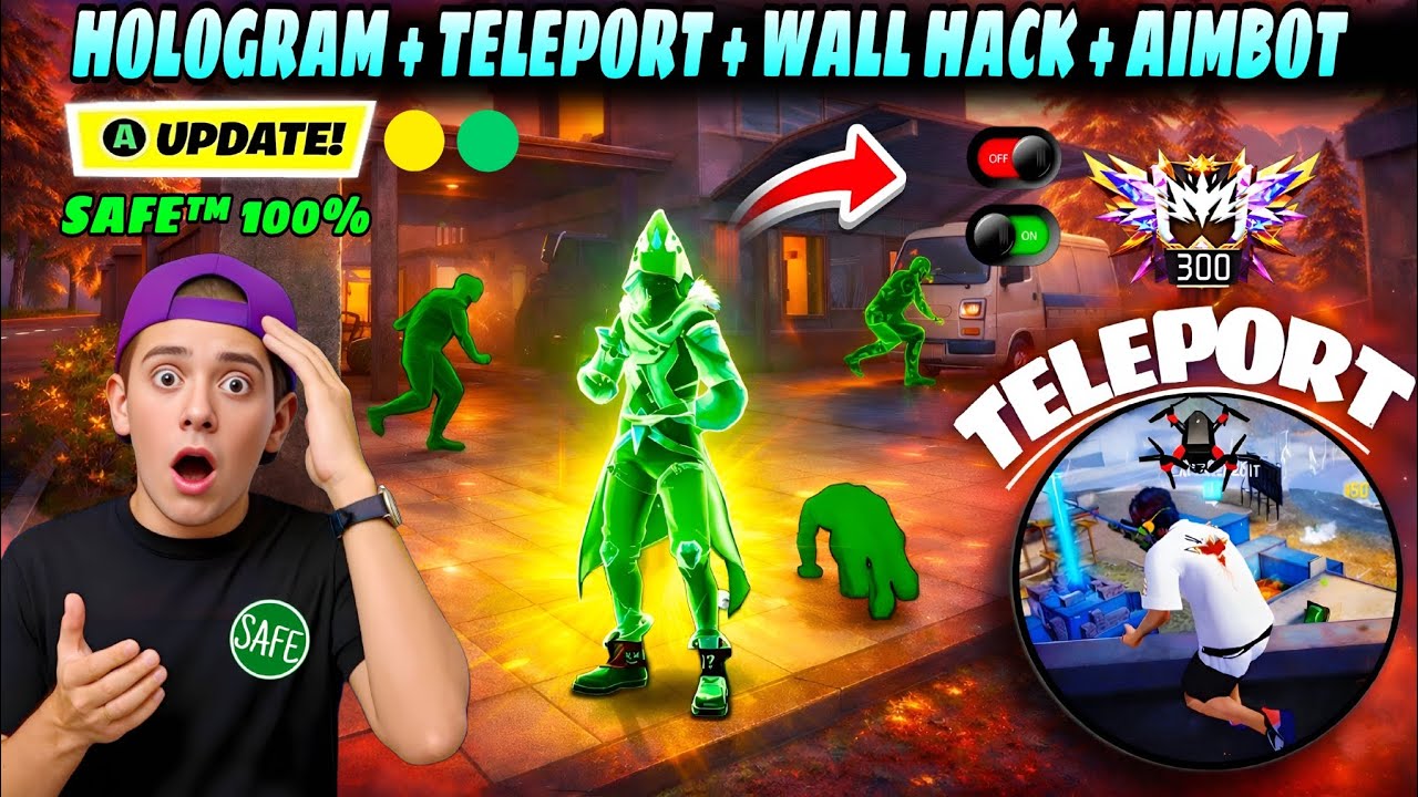 FF Max + FF GLOBAL 3D Hologram Config File | OB52 Free Fire Enemy Location Hack | Free Fire panel ||