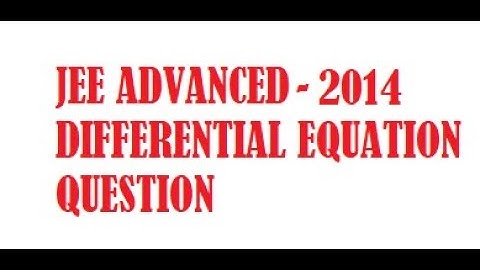 Jee-advanced-2014(Differential equation)