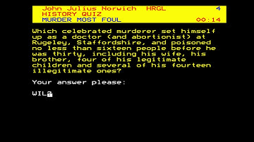 History Quiz for the BBC Micro