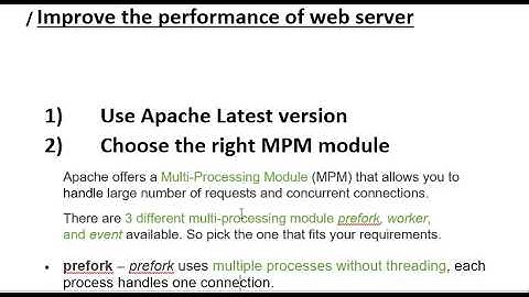 Steps to Improve Apache Performance