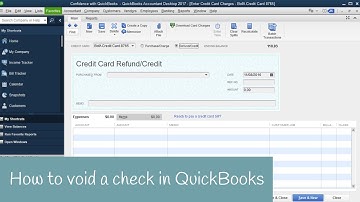 How to void a check in QuickBooks