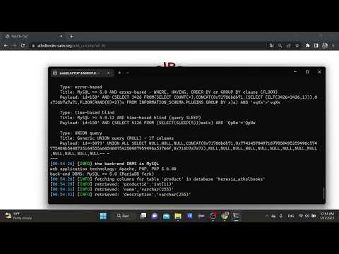 การใช้ Sqlmap เพื่อเจาะเข้าสู่ฐานข้อมูลเว็บไซต์ WSL Kali Linux