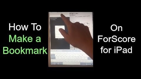 ForScore Bookmarks - Separate Pages from a Whole Score