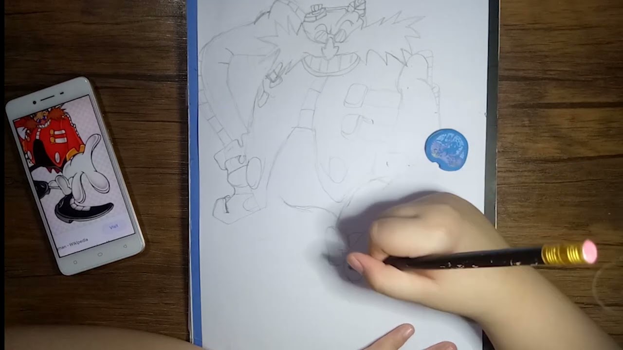 How to draw Dr.  Eggman  from Sonic the hedgehog (vlog#21)
