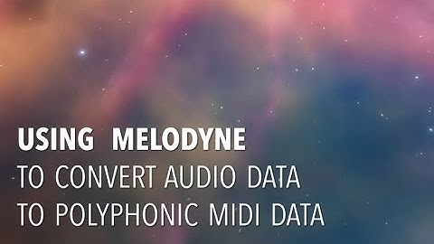 Convert Audio To Polyphonic MIDI