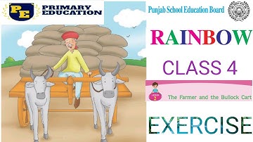 Class 4th || lesson 2 || The farmer and the Bullock cart || full solved exercise || pseb