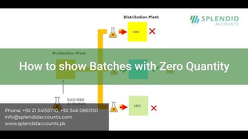 How to show Batches with zero quantity in Splendid Accounts