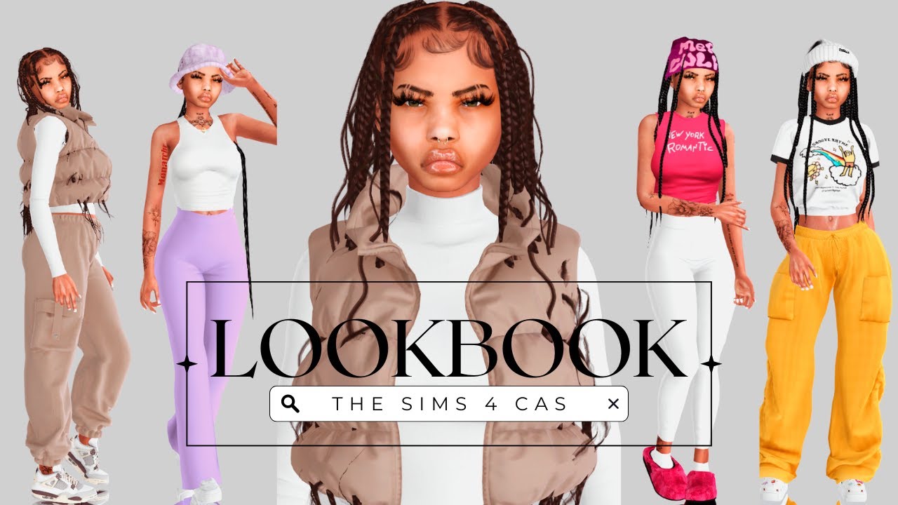 The Sims 4 CAS | LEAH DARNELL Lookbook | CC Links Below - YouTube