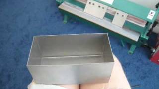 Sheet Metal Box & Pan Brake Tutorial - Grizzly Brake in my home shop Creating a 22 gauge sheetmetal box from scratch. Video tutorial includes cutting the sheetmetal template and bending the pieces on