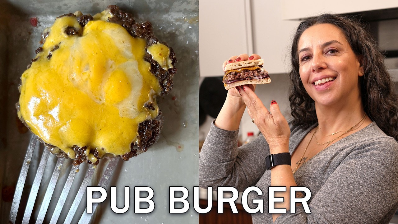 Pub Burger Deluxe With Cheddar, Onions And Special Sauce