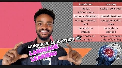 Language Learning Vs Language Acquisition by Professor Cláudio Official video