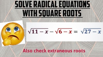 Solve radical equation with square roots| involving three radicals