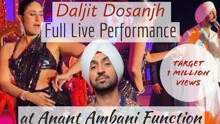 Daljit Dosanjh Full Live Performance on Anant Ambani Function #daljitdoshanj #anantambani
