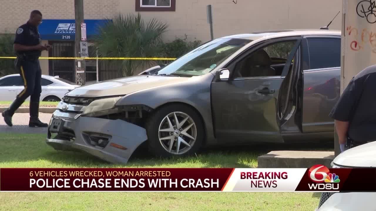 police chase ends with crash - YouTube