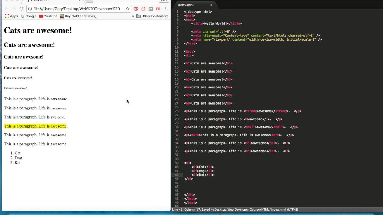 How to add lists with HTML - YouTube