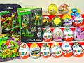 Unboxing Kinder Surprise  Киндер Сюрпризы Черепашки Ниндзя 2,Peppa Pig,My Little Pony,Angry Birds