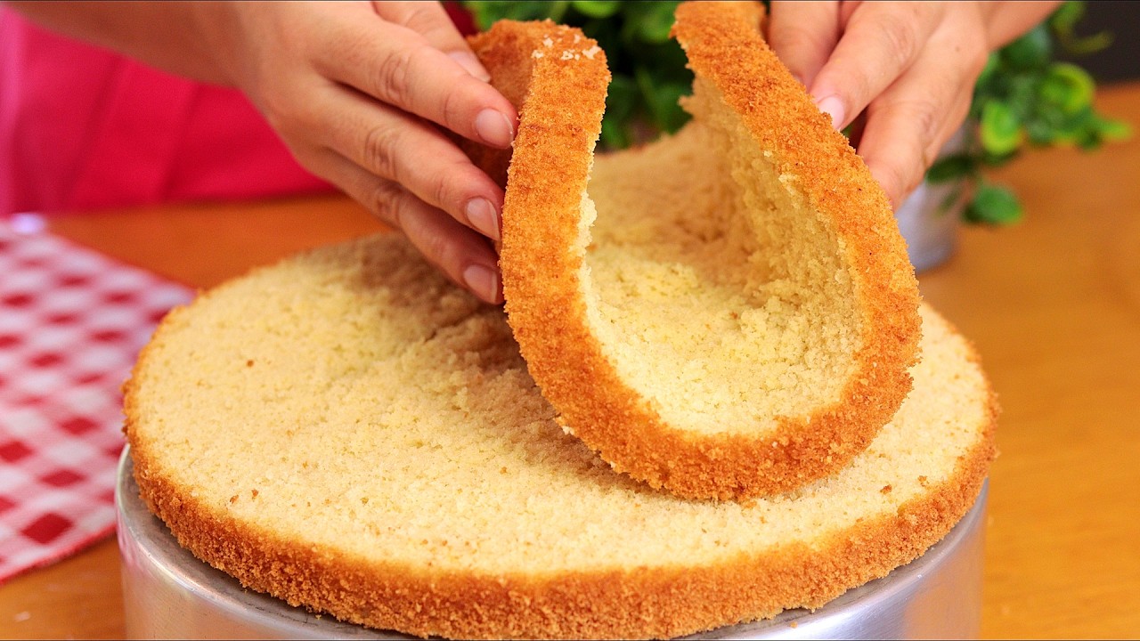 MASSA BRANCA PERFEITA PARA BOLO RECHEADO - MASSA CHIFFON FOFINHA E ESTRUTURADA