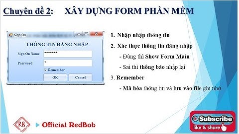 [Lập trình C# nâng cao] - Part 2  - Tạo Form đăng nhập