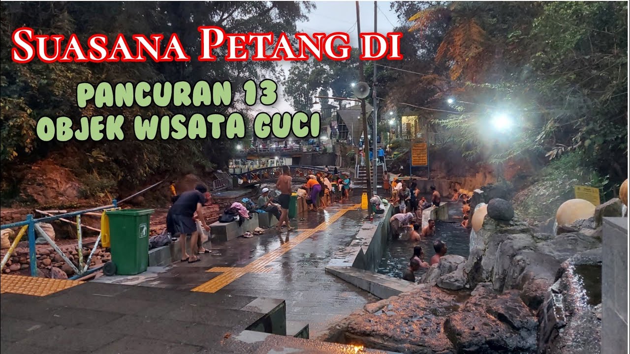 Pemandian Air Panas Alami Pancuran 13 Guci kabupaten Tegal Jawa Tengah