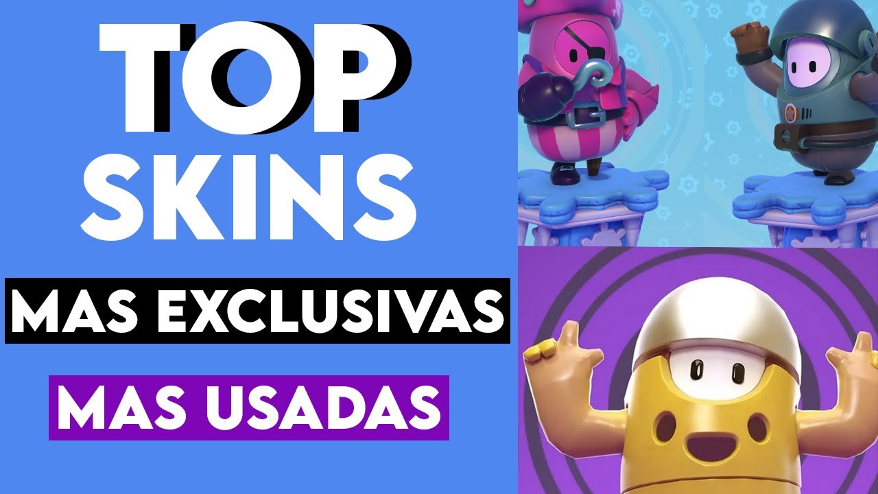 TOP SKINS MAS EXCLUSIVAS Y MAS USADAS DE FALL GUYS!