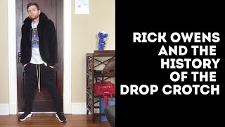 RICK OWENS DROP CROTCH JOGGERS  |  LOWluxury Grails