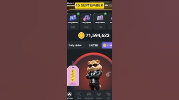 15 September Hamster Kombat Daily Cipher Codes [ Daily Cipher Hamster Kombat today
