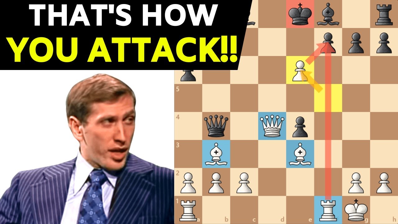 Bobby Fischer's BRUTAL Attack  Immortal Chess Game 