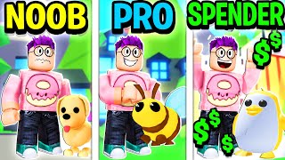 Can We Beat The NOOB vs PRO vs ROBUX SPENDER Build Challenge in ADOPT ME!? ($10,000 SPENT!)